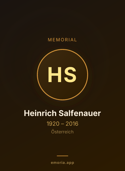 Memorial portrait of Heinrich Salfenauer