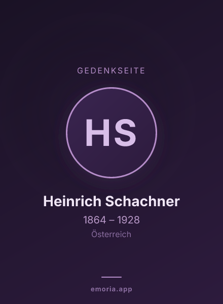 Gedenkportrait von Heinrich Schachner