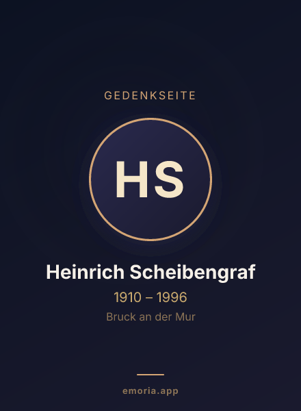 Gedenkportrait von Heinrich Scheibengraf