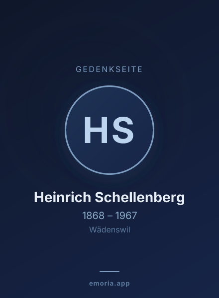 Gedenkportrait von Heinrich Schellenberg