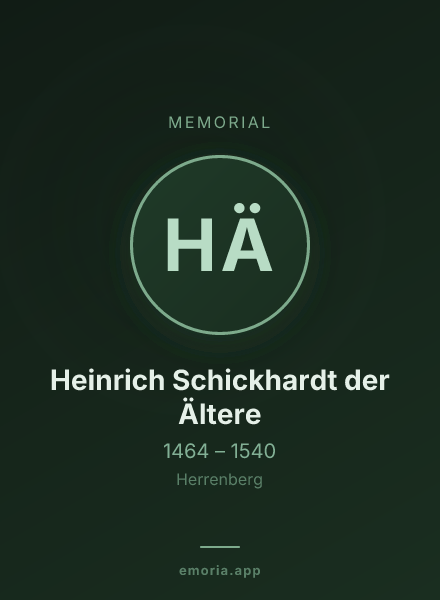 Memorial portrait of Heinrich Schickhardt der Ältere