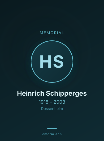 Memorial portrait of Heinrich Schipperges