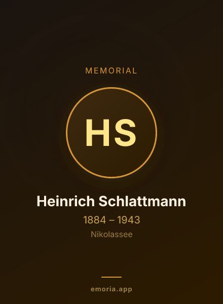 Memorial portrait of Heinrich Schlattmann