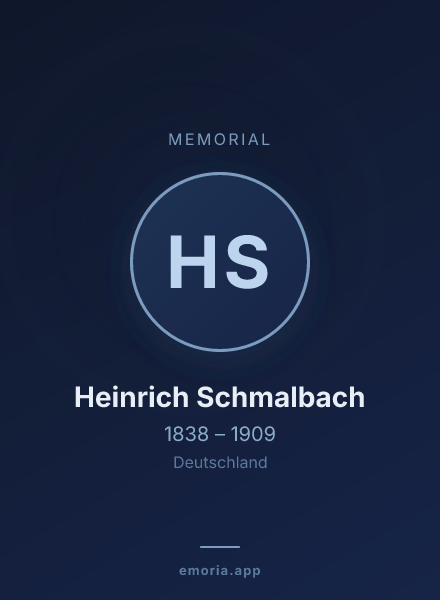 Memorial portrait of Heinrich Schmalbach