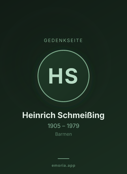 Gedenkportrait von Heinrich Schmeißing