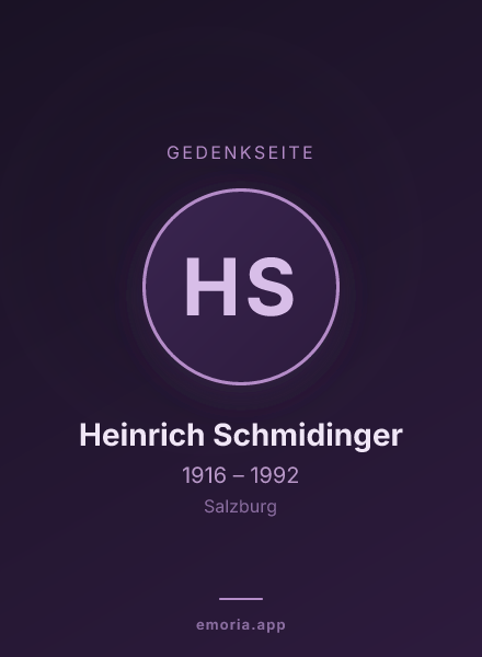 Gedenkportrait von Heinrich Schmidinger