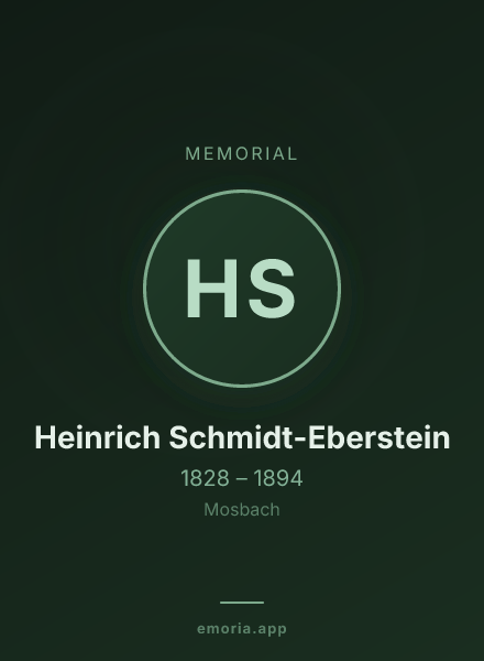 Memorial portrait of Heinrich Schmidt-Eberstein