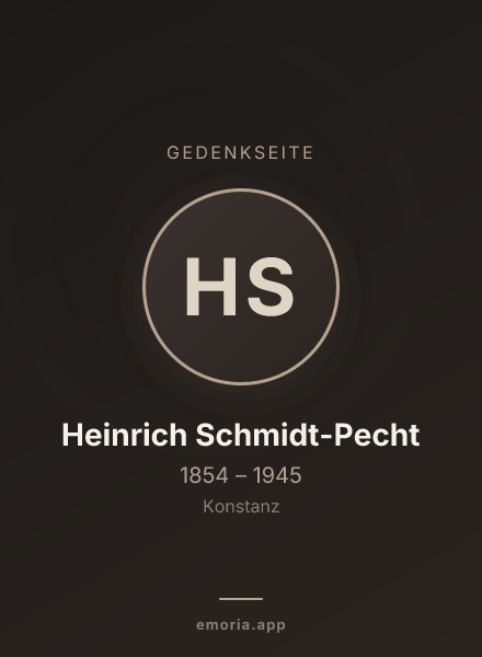 Gedenkportrait von Heinrich Schmidt-Pecht