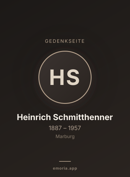 Gedenkportrait von Heinrich Schmitthenner