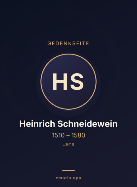 Gedenkportrait von Heinrich Schneidewein