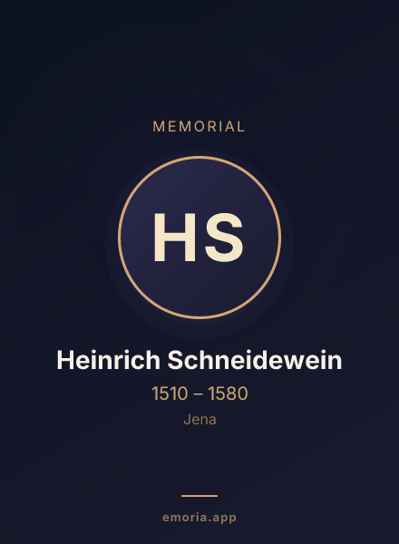 Memorial portrait of Heinrich Schneidewein