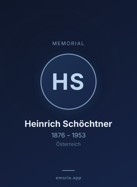 Memorial portrait of Heinrich Schöchtner