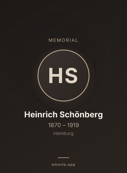 Memorial portrait of Heinrich Schönberg