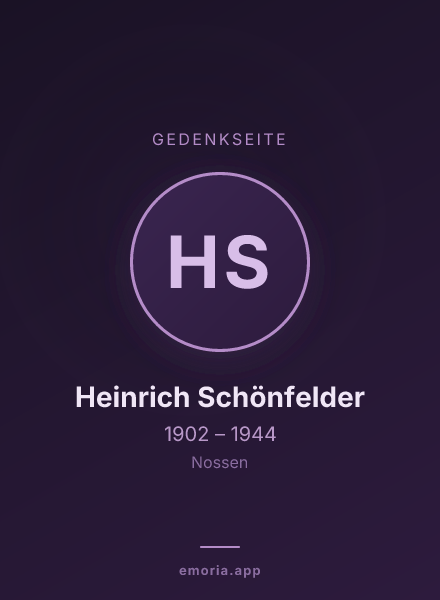 Gedenkportrait von Heinrich Schönfelder
