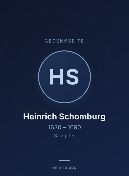 Gedenkportrait von Heinrich Schomburg