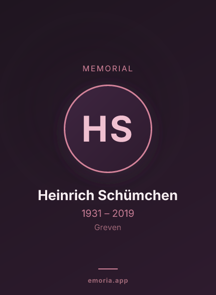 Memorial portrait of Heinrich Schümchen