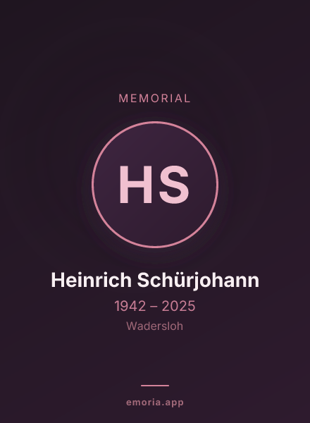 Memorial portrait of Heinrich Schürjohann