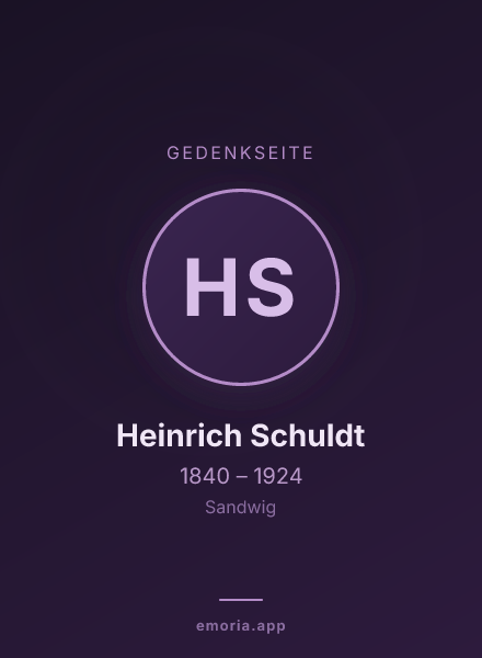 Gedenkportrait von Heinrich Schuldt