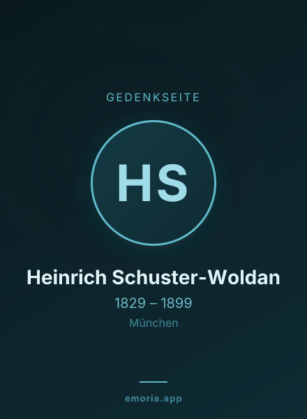 Gedenkportrait von Heinrich Schuster-Woldan