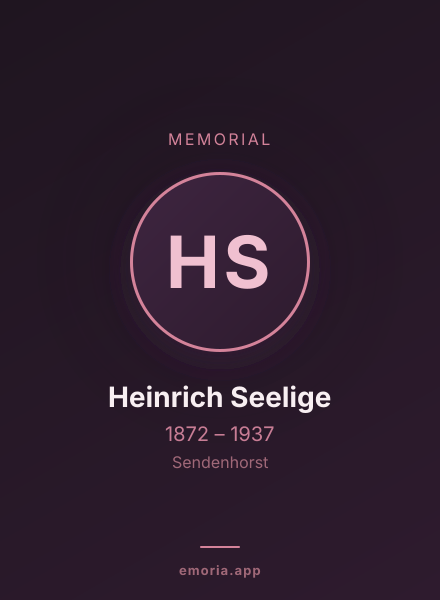 Memorial portrait of Heinrich Seelige