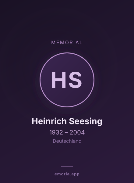 Memorial portrait of Heinrich Seesing