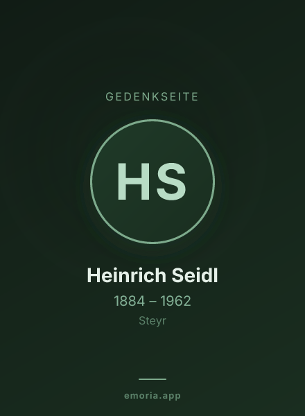 Gedenkportrait von Heinrich Seidl