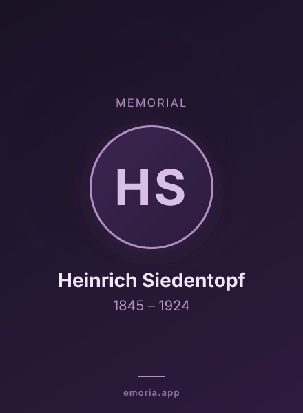 Memorial portrait of Heinrich Siedentopf