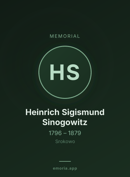 Memorial portrait of Heinrich Sigismund Sinogowitz