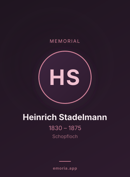 Memorial portrait of Heinrich Stadelmann