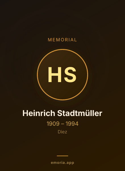 Memorial portrait of Heinrich Stadtmüller