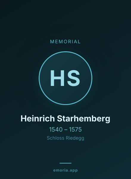 Memorial portrait of Heinrich Starhemberg
