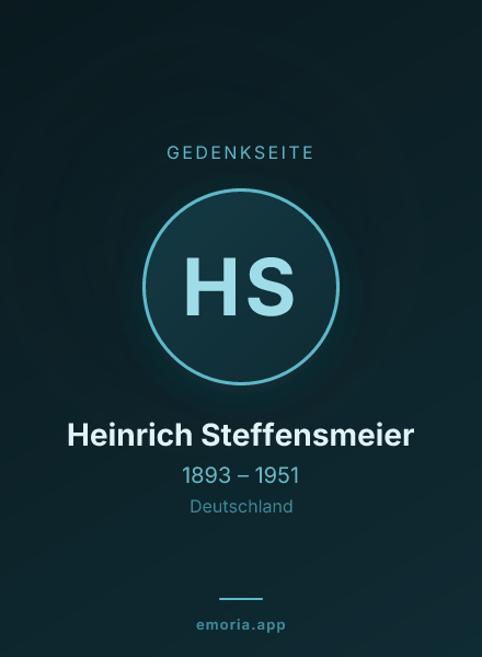 Gedenkportrait von Heinrich Steffensmeier