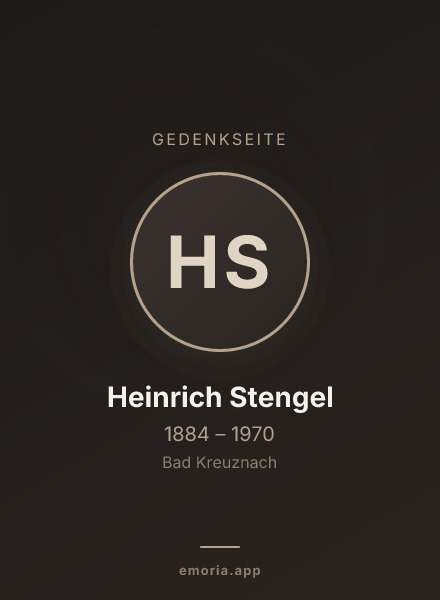 Gedenkportrait von Heinrich Stengel