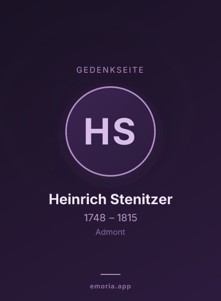 Gedenkportrait von Heinrich Stenitzer