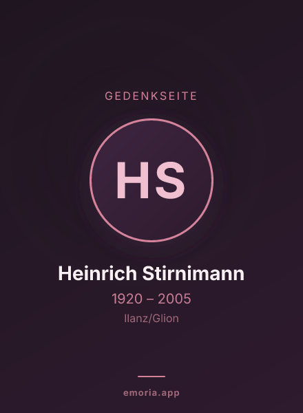 Gedenkportrait von Heinrich Stirnimann