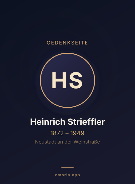 Gedenkportrait von Heinrich Strieffler