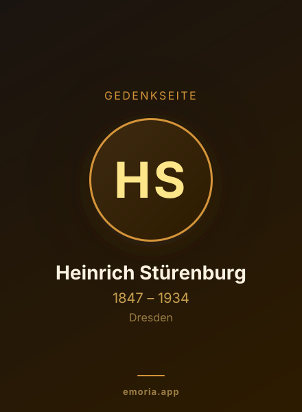 Gedenkportrait von Heinrich Stürenburg