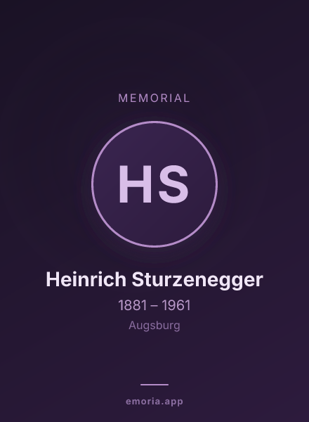 Memorial portrait of Heinrich Sturzenegger