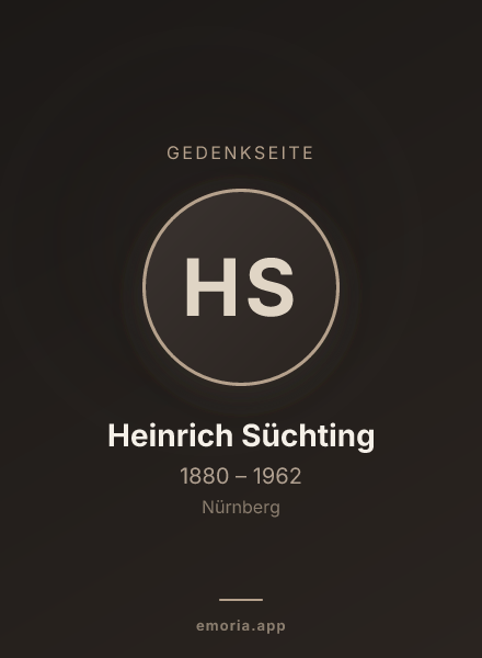 Gedenkportrait von Heinrich Süchting