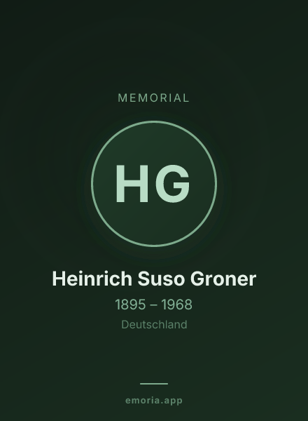Memorial portrait of Heinrich Suso Groner