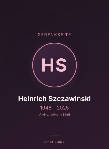 Gedenkportrait von Heinrich Szczawiński