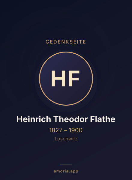 Gedenkportrait von Heinrich Theodor Flathe