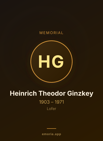 Memorial portrait of Heinrich Theodor Ginzkey