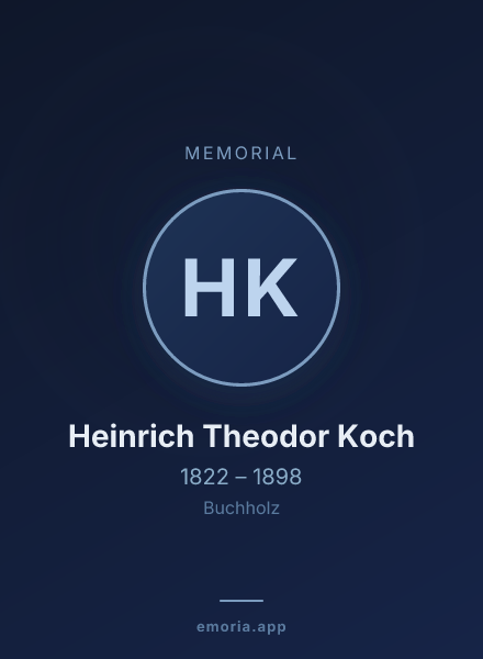 Memorial portrait of Heinrich Theodor Koch