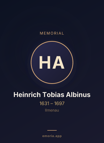 Memorial portrait of Heinrich Tobias Albinus