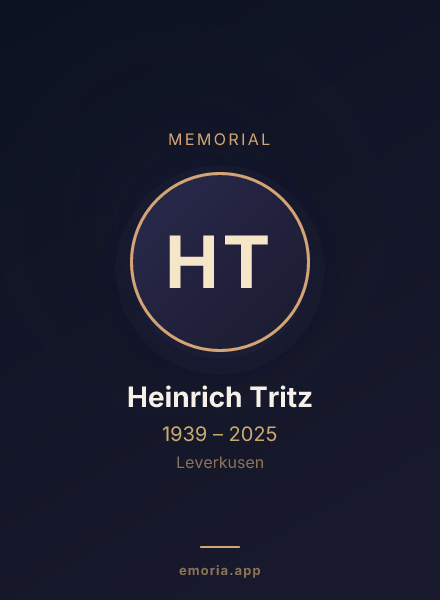 Memorial portrait of Heinrich Tritz