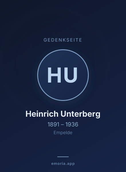 Gedenkportrait von Heinrich Unterberg