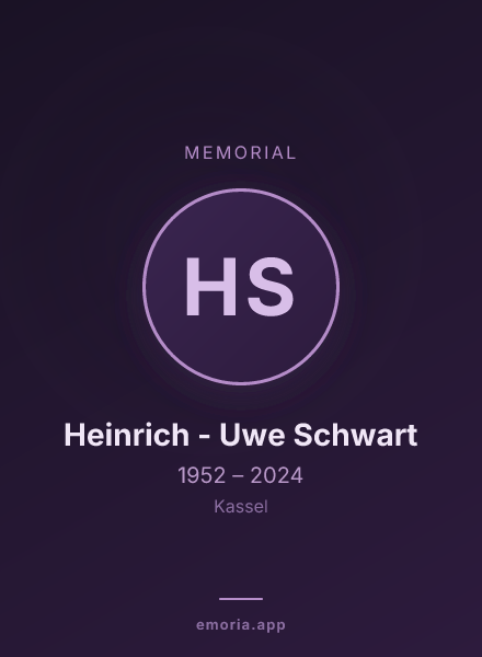 Memorial portrait of Heinrich - Uwe Schwart