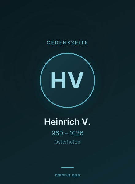Gedenkportrait von Heinrich V.