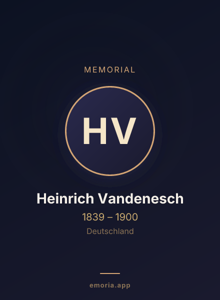 Memorial portrait of Heinrich Vandenesch